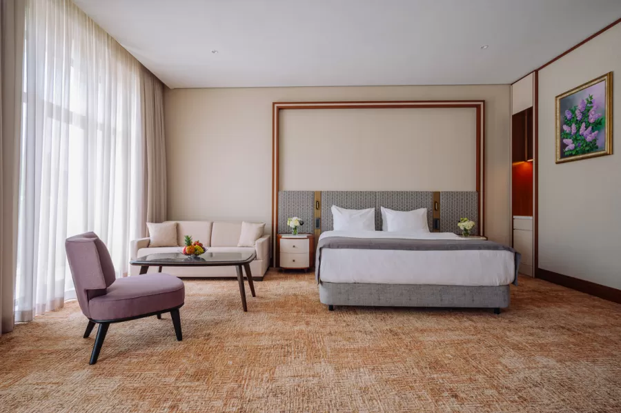 Номер «Делюкс Элегант DBL» в санатории Источник в городе Кисловодск - фотография