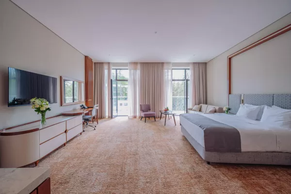 Номер «Делюкс Элегант DBL» в санатории Источник в городе Кисловодск - фотография