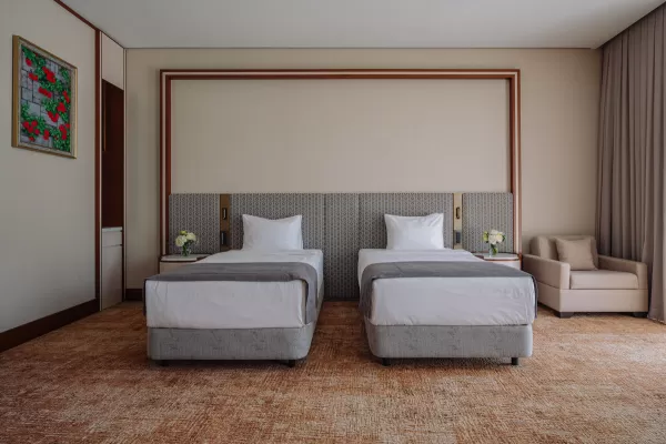 Номер «Делюкс Элегант TWIN» в санатории Источник в городе Кисловодск - фотография