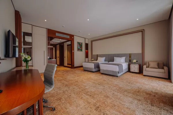 Номер «Делюкс Элегант TWIN» в санатории Источник в городе Кисловодск - фотография