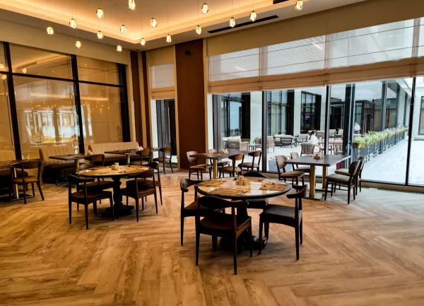 Обеденный зал в санатории «Источник» в г. Кисловодске - фотография